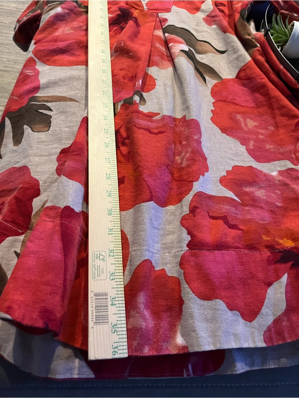 Cynthia Rowley Orangey Floral V-Neck Puff-Sleeve Women's Dress Size: Large NWOT - Picture 12 of 13